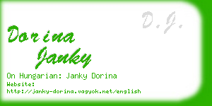 dorina janky business card